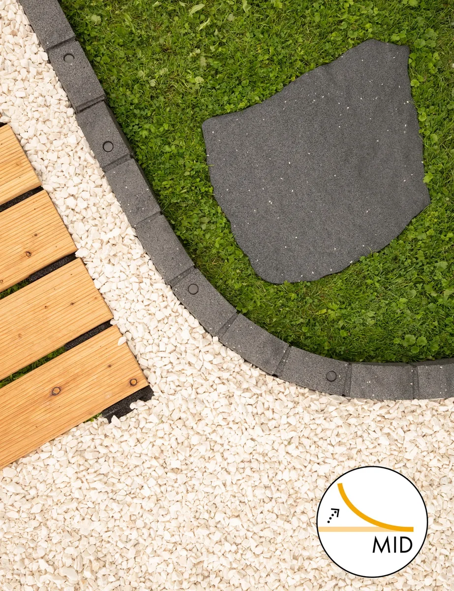 Obrzeże Roman Stone Szary 120 cm z 4 szpilkami montażowymi